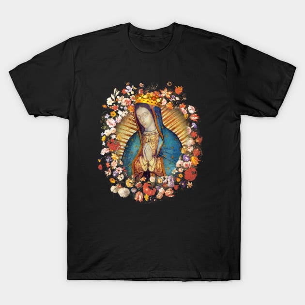 Our Lady of Guadalupe Virgin Mary Catholic Mexico Mexican T-Shirt by hispanicworld